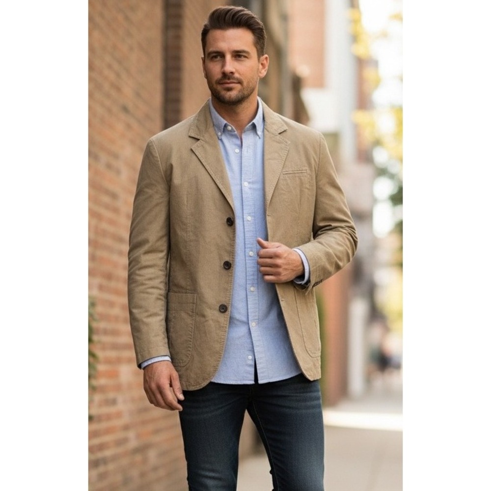 Men's Blazer Jacket Lightweight Windproof Water Repellent Casual Outdoor Size S